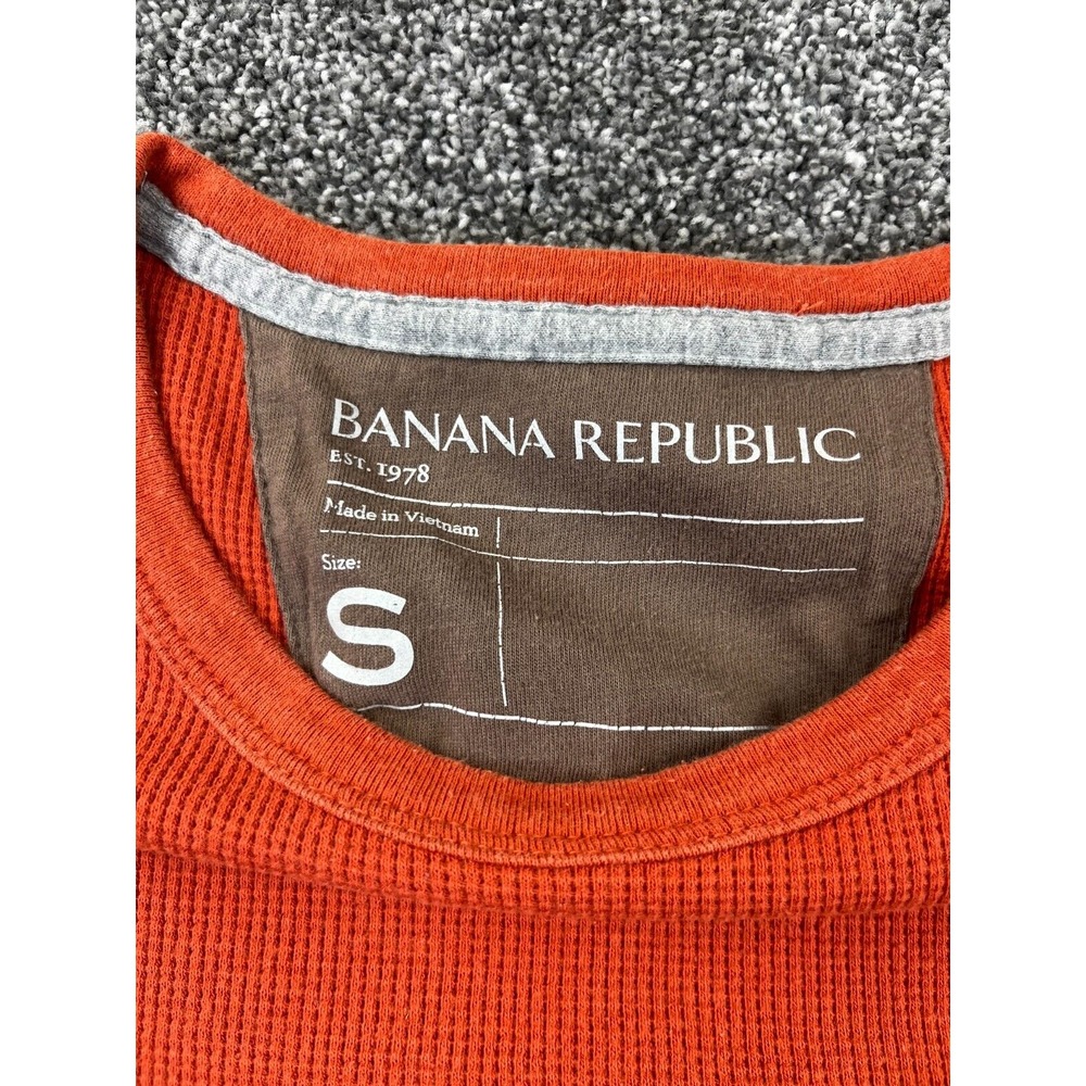 Banana Republic Sweater Men's Small Casual Crew Neck Long Sleeve Pullover Orange - Picture 3 of 6
